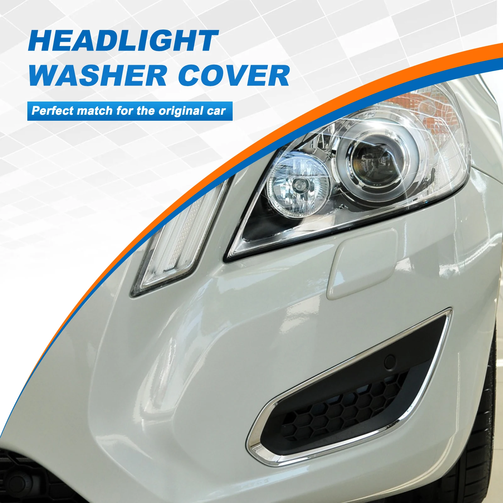Front Bumper Headlight Washer Cover Headlamp Jet Spray Nozzle Cap For VOLVO S60 Accessories 2011 2012 2013 39802681 39802699
