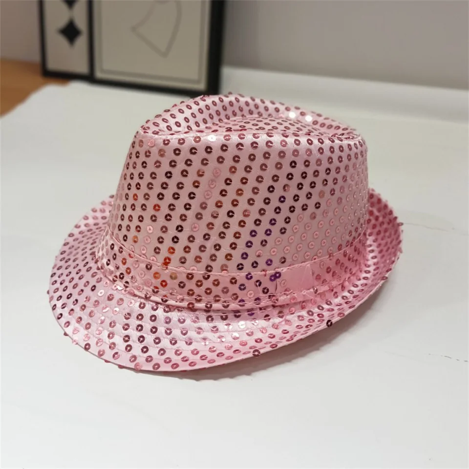 Acheter Chapeau Haut De Forme Pailleté Noir,un Chapeau De Fête , Un