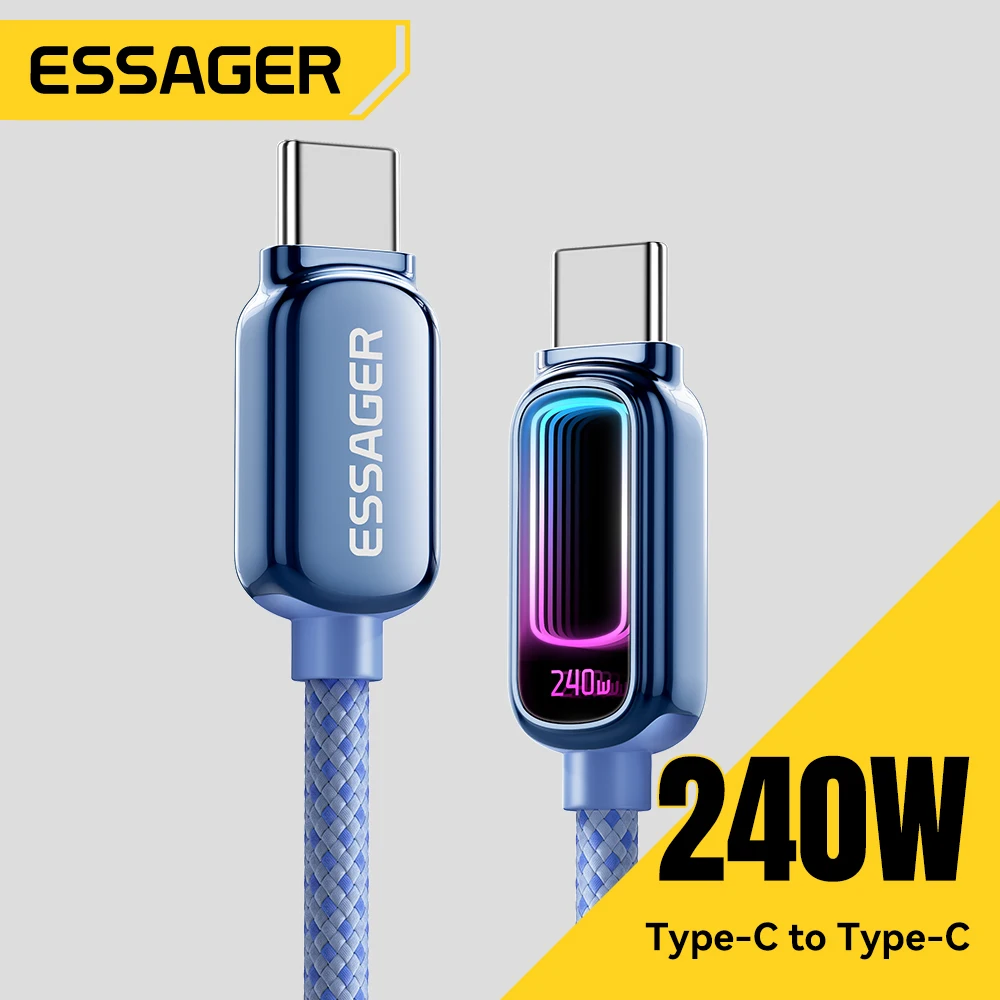 에사저 240W USB C to USB C 케이블 100W PD3.1 고속 충전 (맥북..