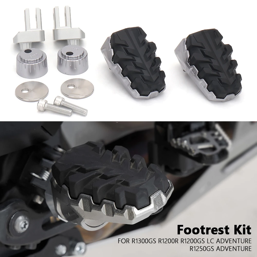 

Motorcycle Pegs Rest Footrests Footpegs Kit For BMW R1300GS 2023 2024 R1250GS ADVENTURE 2018-2024 R1200R R1200GS LC Adventure