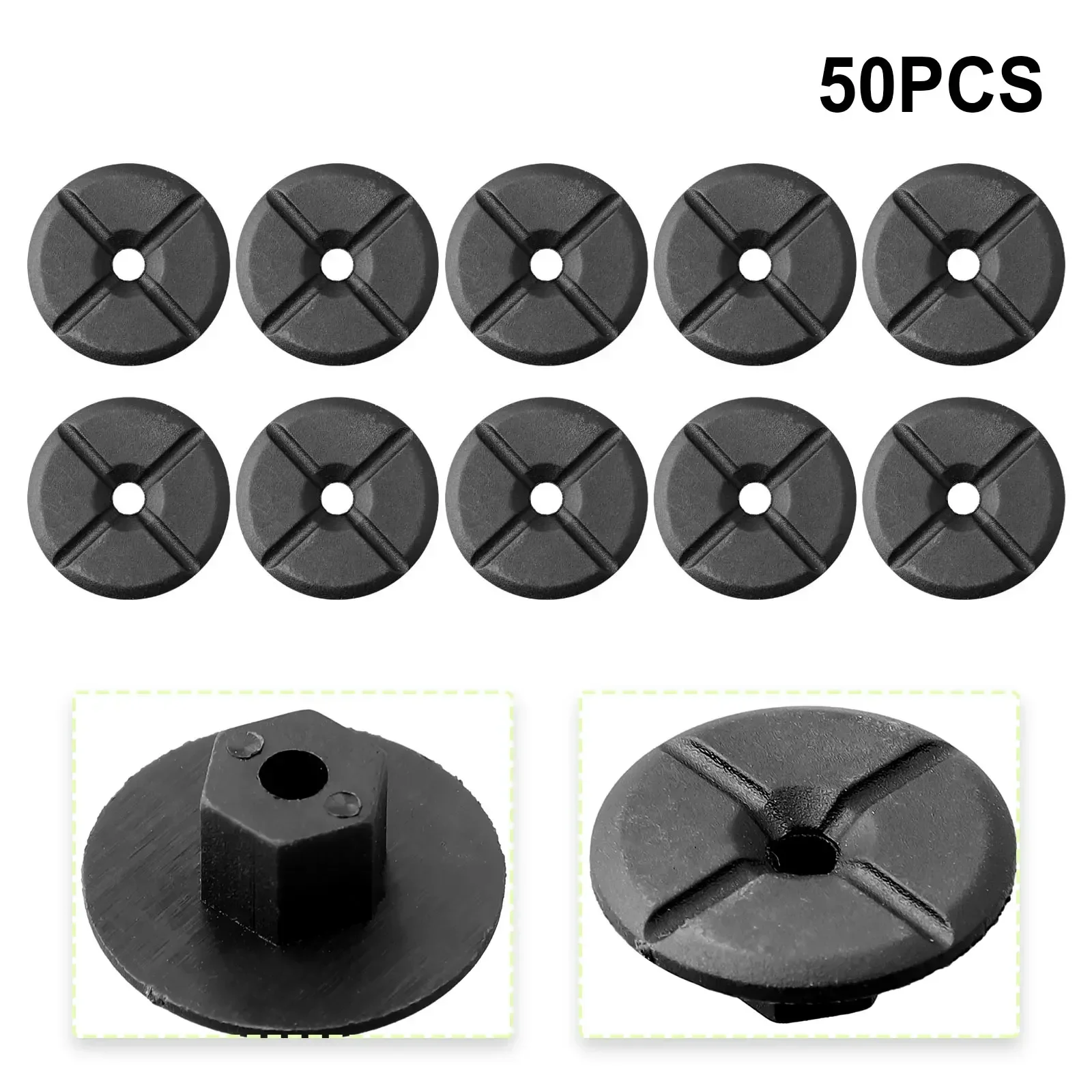 50pcs 24mm Unthreaded Nut Clips Fender Black Plastic Fastners For Mercedes For BMW 900050 51711958025 Interior Accessories