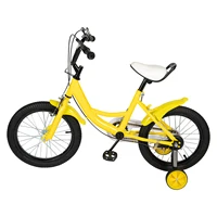Vélo pour enfants de 16 pouces, cadre en acier au carbone jaune, 5-8 ans, siège réglable, guidon, frein de sécurité, sonnette, vélo de transport 1