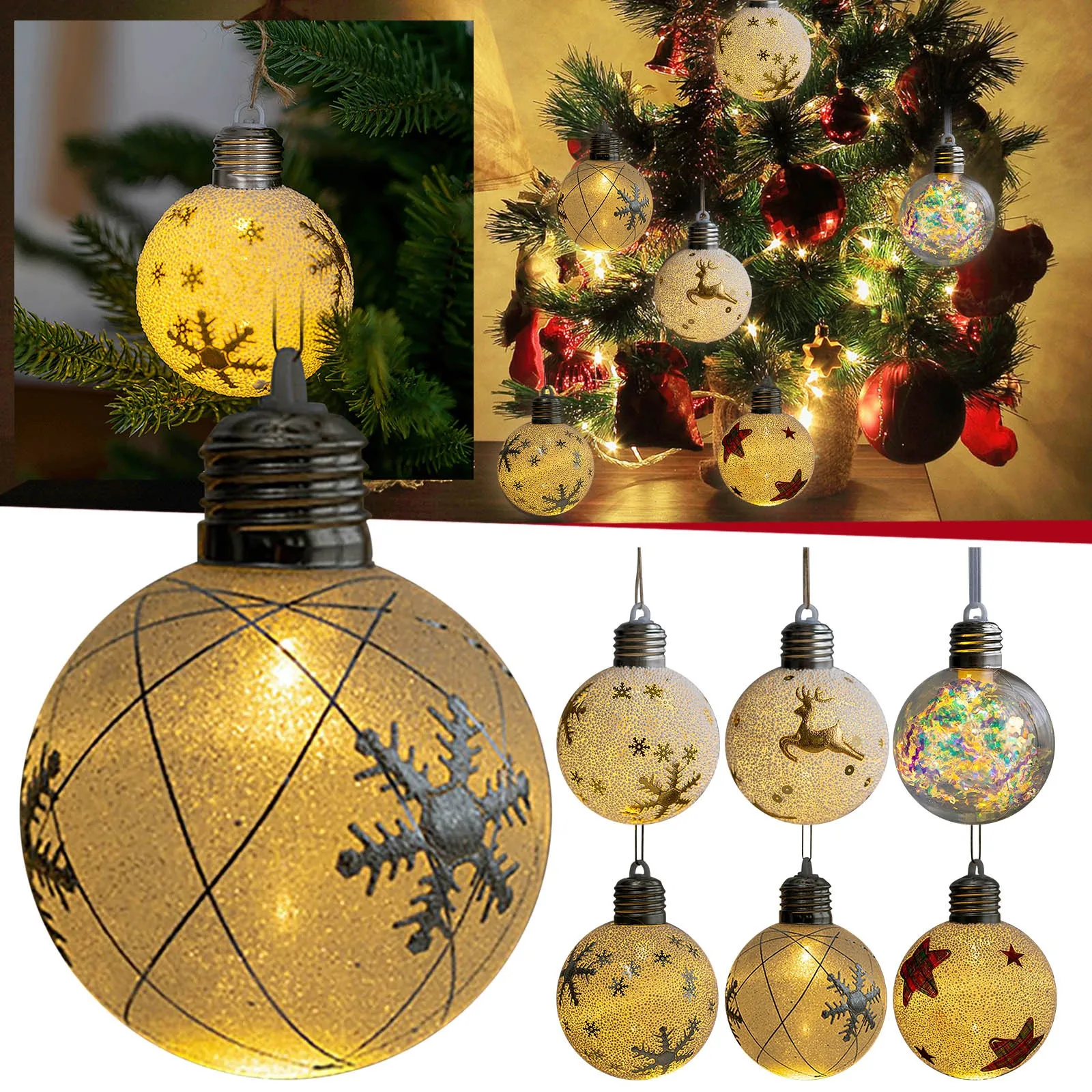 

Christmas Ball Pendant Glowing Christmas Ball Lights Christmas Ball Decoration Christmas Decorations