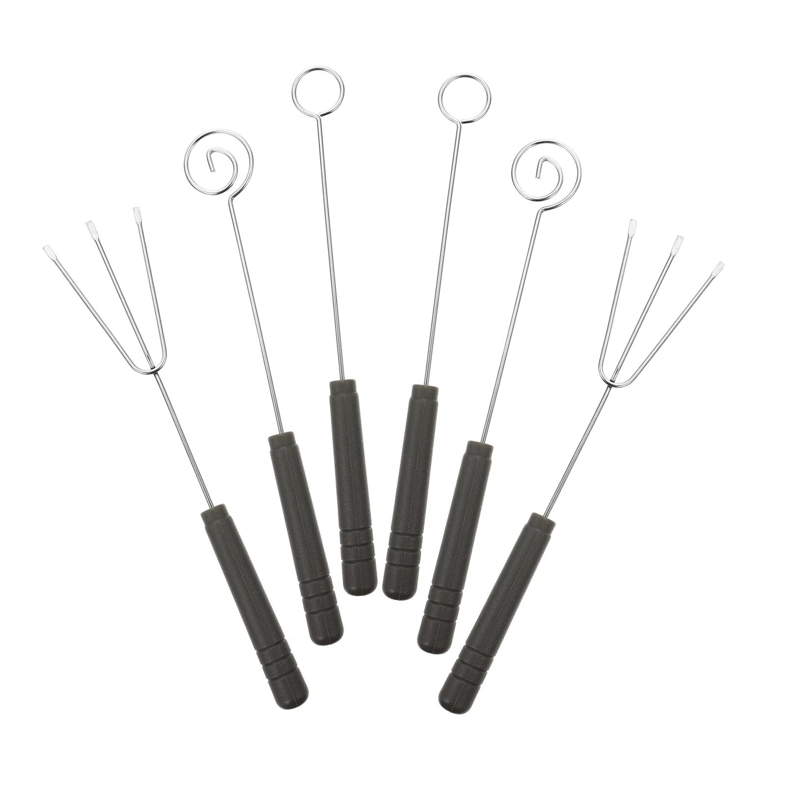 

6pcs Stainless Steel Dipping Forks Chocolate Fork Picks Kitchen Gadgets