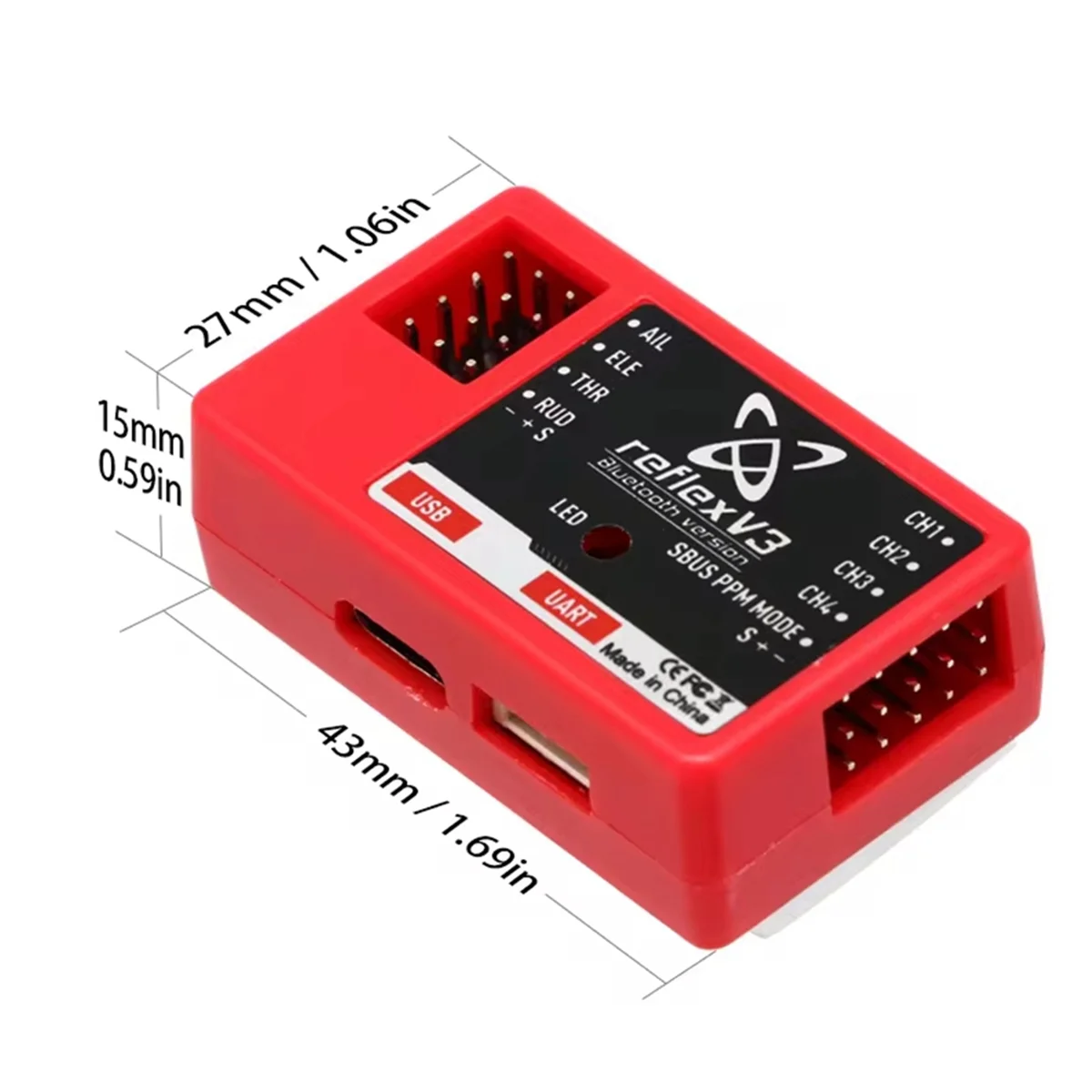FMS Reflex V3 Gyroscopische Stabilisator voor RC Vliegtuigen