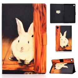 Kawaii Cartoon Folio Tablet Cover - Cute and Durable Case with Pen Holder for MatepadT10s 10.1inch (Rabbit)