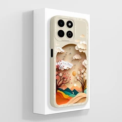 Cute Healing Patterns High-Quality Protective Case with Camera Protection and Shockproof Bumper for Honor X7c (TYW423)