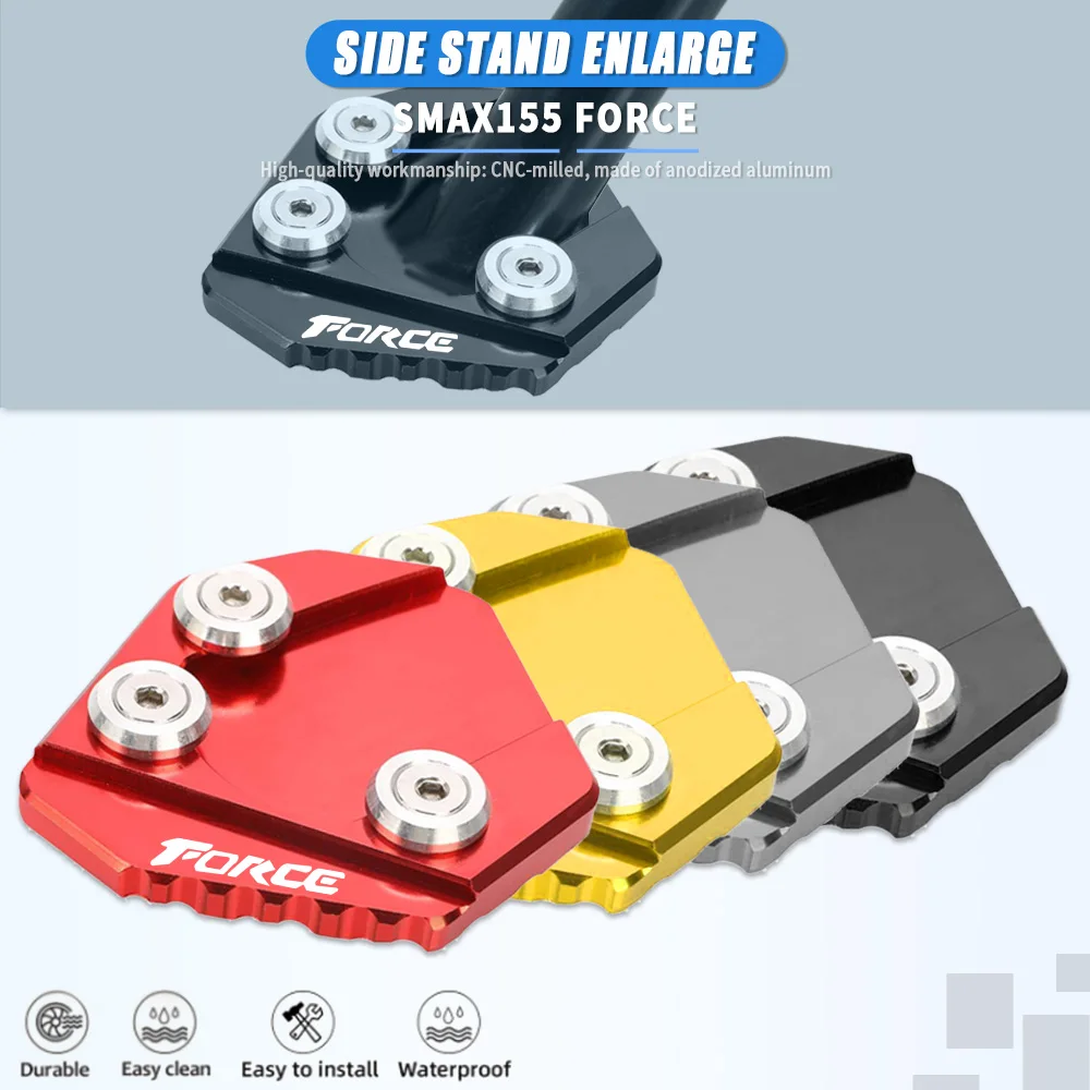 

FOR YAMAHA Force155 Force 155 2013 2014 2015 2016 CNC Motorcycle Accessories Kickstand Side Stand Enlarge Extension Plate Pad