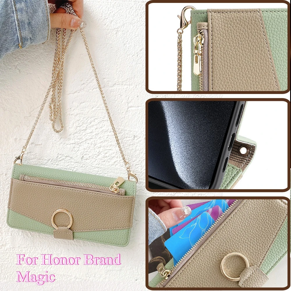 Leather Wallet Phone Case with Magnetic Flip & Lanyard - Ultra Sleek Design