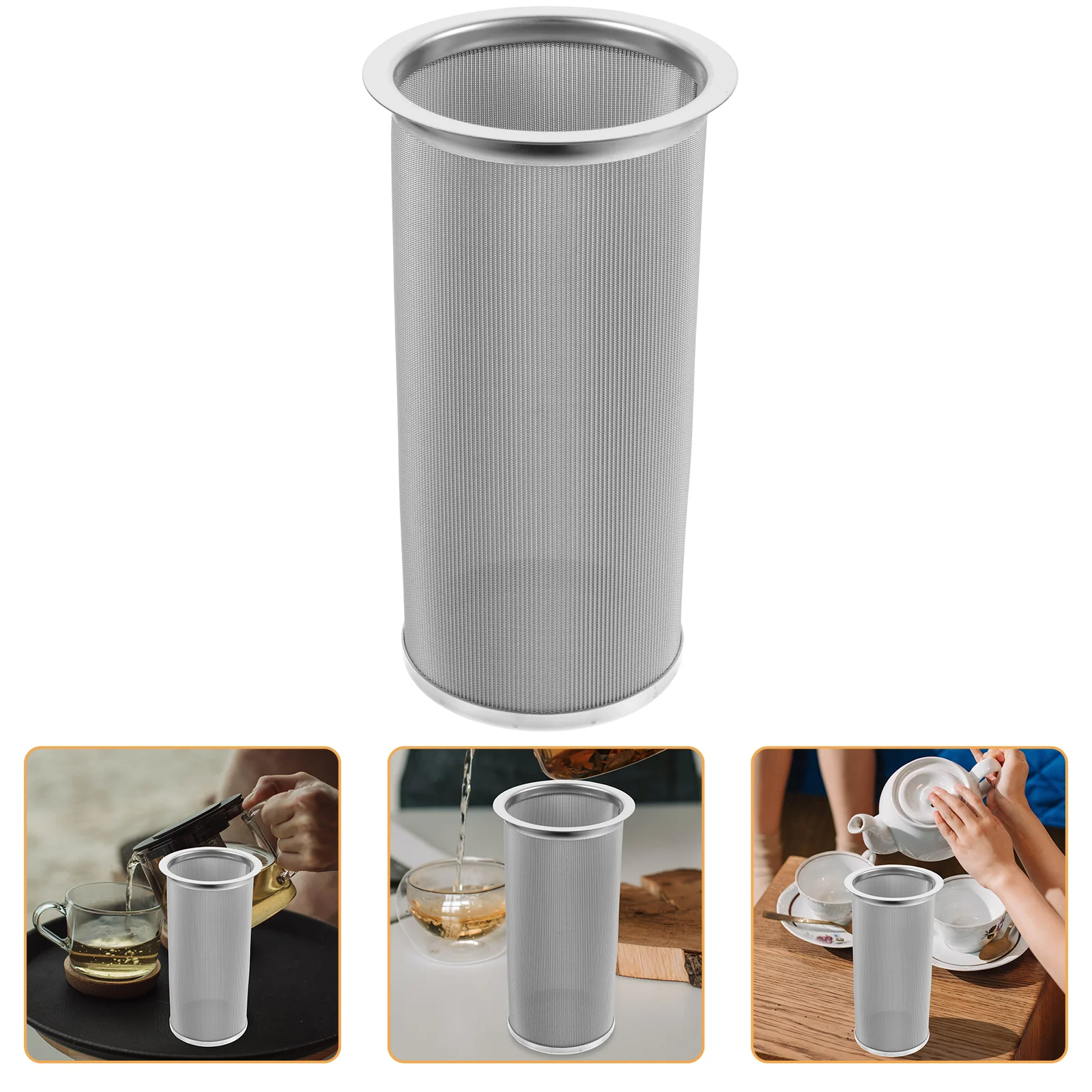 Stainless Filter Mesh Metal Strainer Tea Teapot with Handle