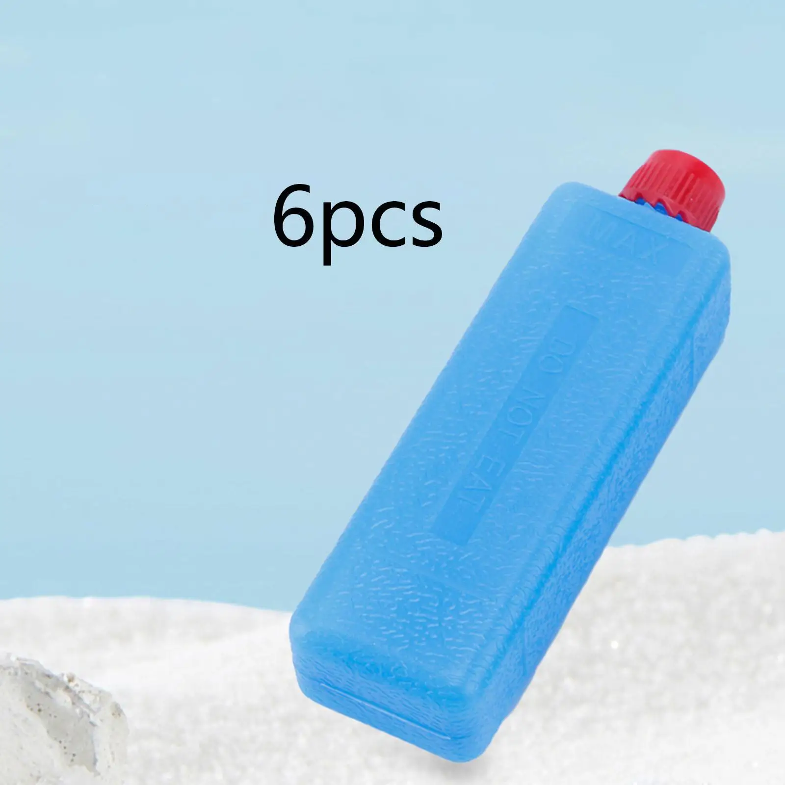 6x Ice Blocks Sturdy PETG for Cool Bag Ice Pack for Beach Picnics Home