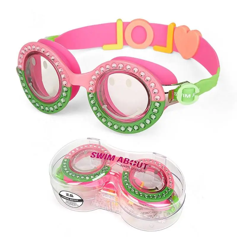 Waterproof Children's Swimming Goggles Cartoon Heart Shape UV Fogging Proof Swim Glasses Anti Fog Swim Eyewear For Kids Gifts 5