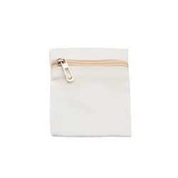 Zippered Hidden Pocket Solid Color Durable Polyester Security Bag (White 2)