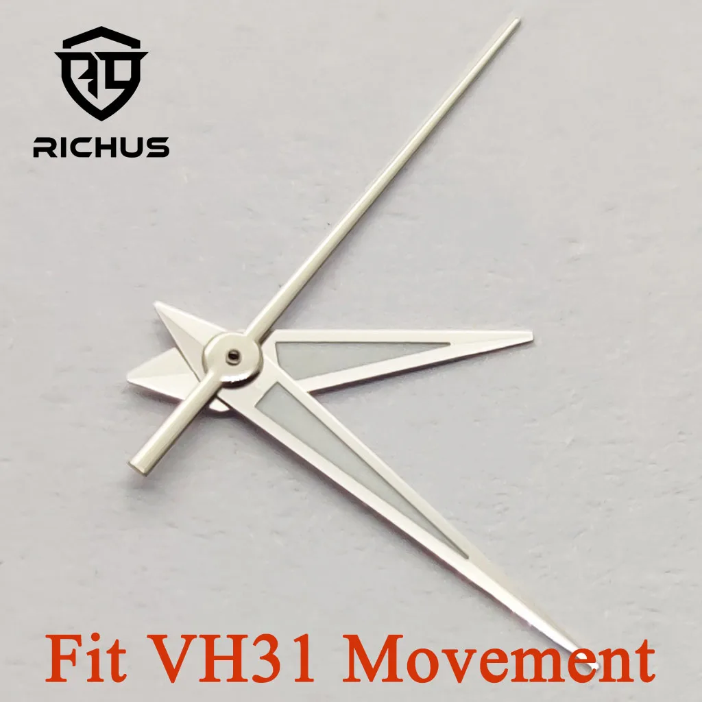RICHUS Green Luminous Silver Watch Hands - Premium Watch Accessories