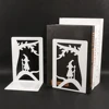 Hollow-out Metal Bookends Hourglass Design Metal Bookends for Home Office Decorative Book Stoppers Book Holders 1