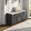 41.3" Shoe Storage Bench with Lift Top Storage, Entryway Bench with Cushioned Seat, Adjustable Shelf, Shoe Cabinet 1
