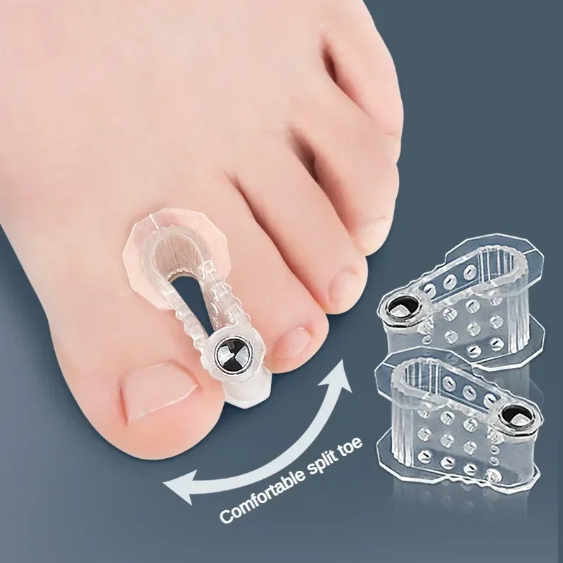 Magnetic Toe Separator Feet Care Protector Silicone Toe Orthopedic Products Bunion Corrector Hallux Valgus for Pedicure Foot