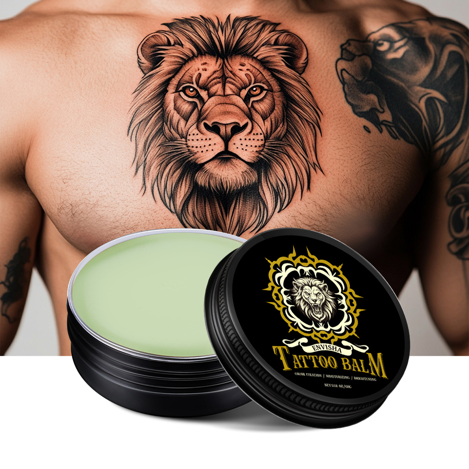 ENVISHA Tattoo Skin Care Balm Cream Moisturizing Nourishing After Tattooing Brightens Lasting Color Fixation Non-irritating