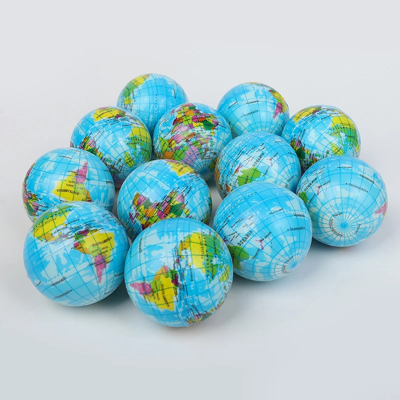 6/12pcs Earth Squeeze Toys Soft Foam Ball For Kids Birthday Party Favors Pinata Filler School Prize Stress Relief Christmas Gift