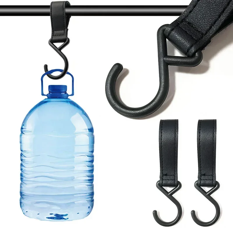 PU Leather Baby Stroller Hook Accessories Plastic Hanger 1/2pcs stroller accessories stroller hooks