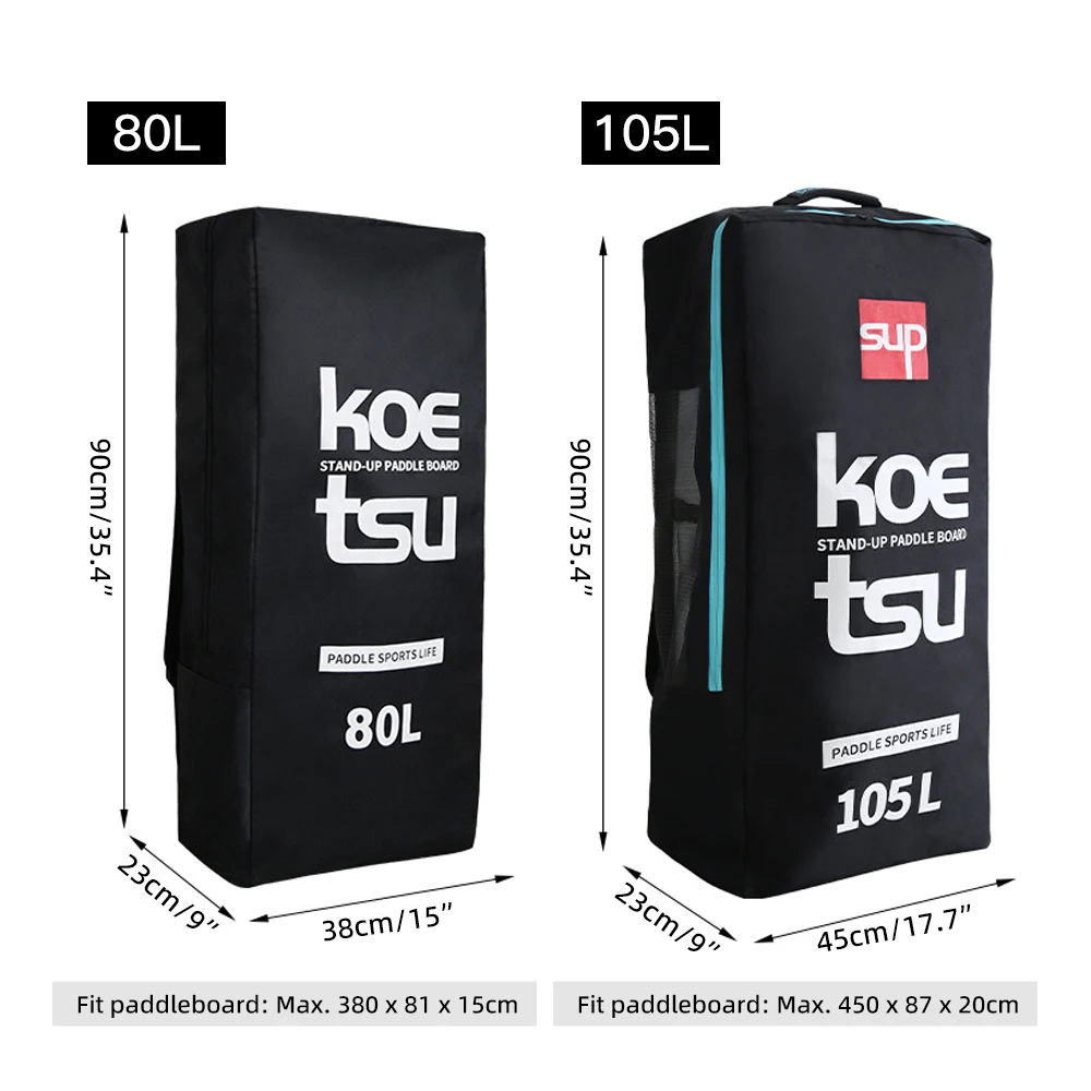 Paddle Board Bag 80L/105L Large Capacity SUP Board Storage Bags Travel Backpack Inflatable Paddleboard SUP Stand Up Board Carrying Bag Backpack