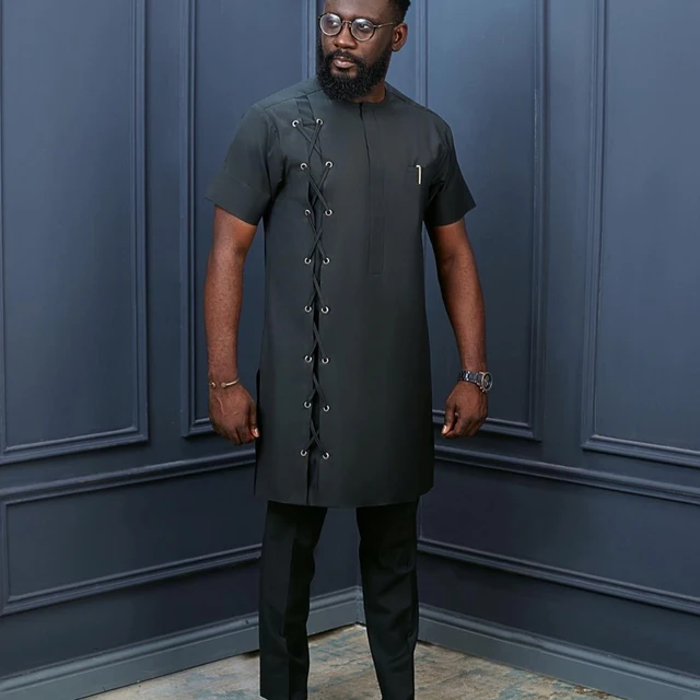 Ebuka 2 Pieces Set Short Sleeve Round Neck Outfit