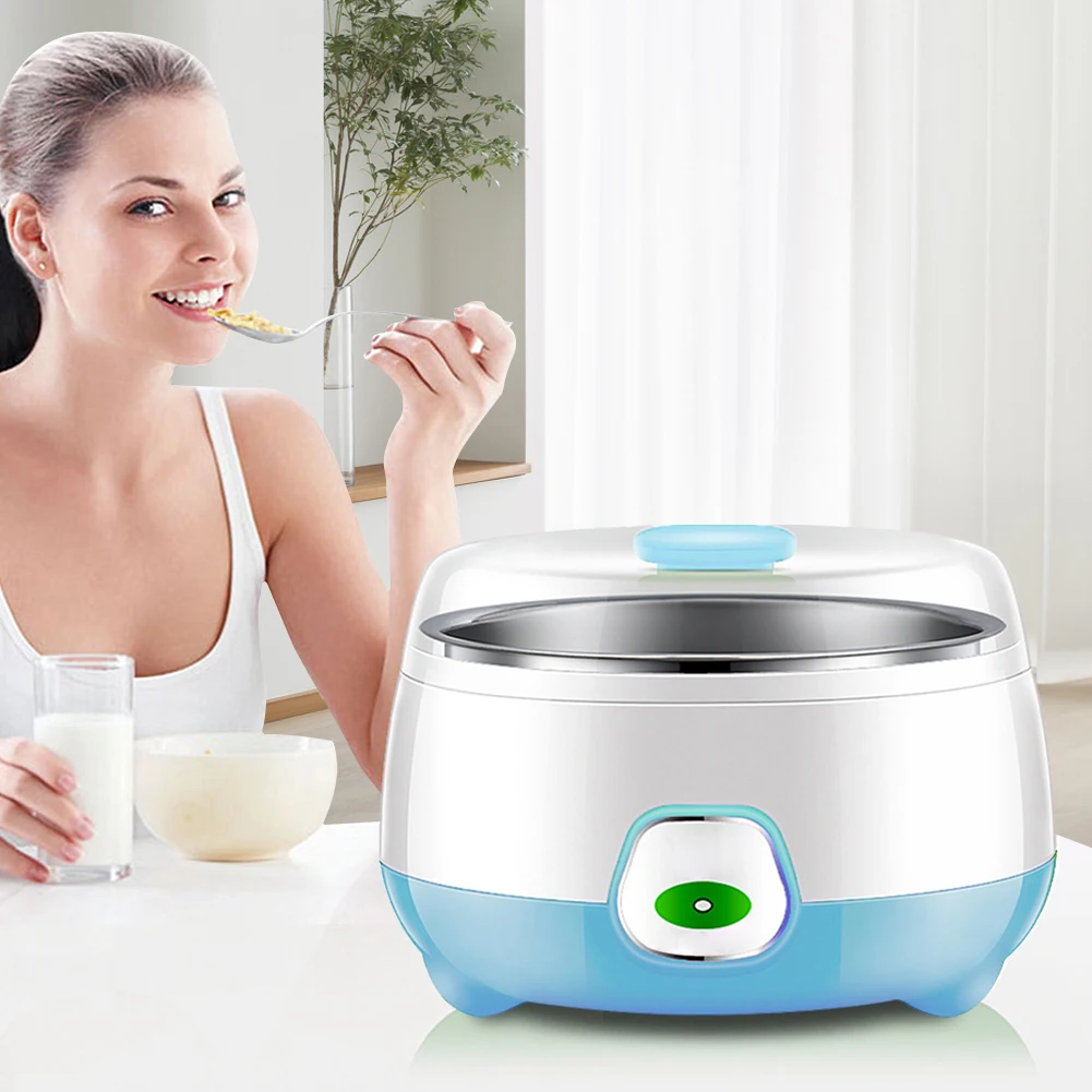 1L Automatic Yogurt Machine Multifunctional Household Rice Wine Maker Stainless Steel Natto Fermenting Machine for DIY Yogurt