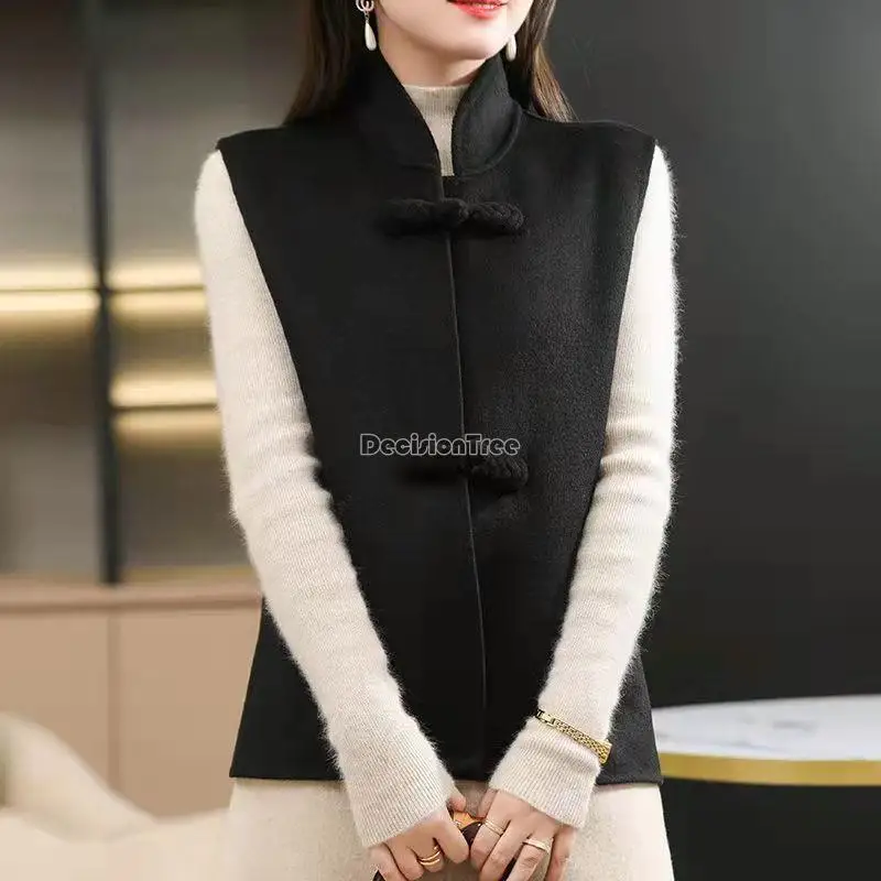Chinese style tang suits vest autumn and Spring vest oriental style vintgae women red spring festival warm a731