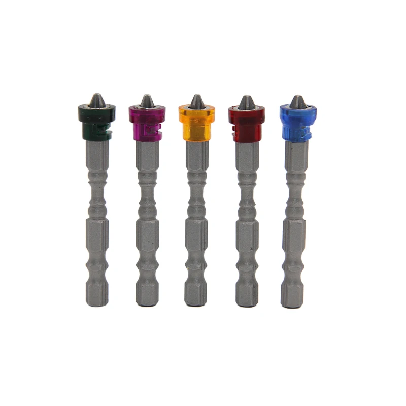 Color Magnetic Coil Screwdriver Head Hexagonal Handle Single Head Cross Magnetic Bits Power Tool Accessory Set 5pc screwdriver set