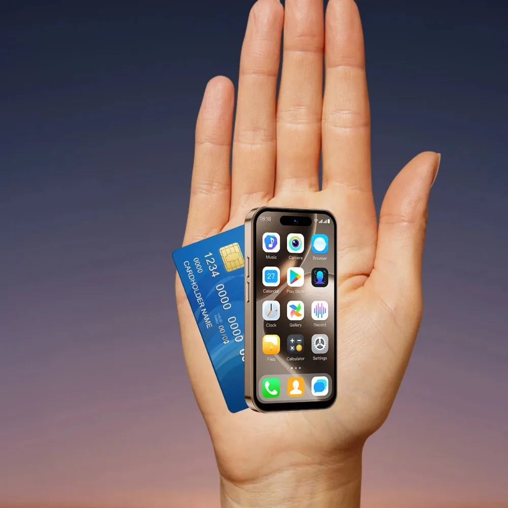 ONEMYTH M17 Pro Mini Smartphone 4G Dual SIM 4" HD Mobile Phone 2000mAh 2GB+16GB Android 12.0 Play Store Small Cellphone Face ID