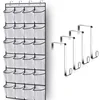 12/14 Pockets Over the Door Shoe Organizer Large Mesh Pockets With 4 Hooks Transparent Fabric Shoe Rack Storage Bag For Bedroom 3