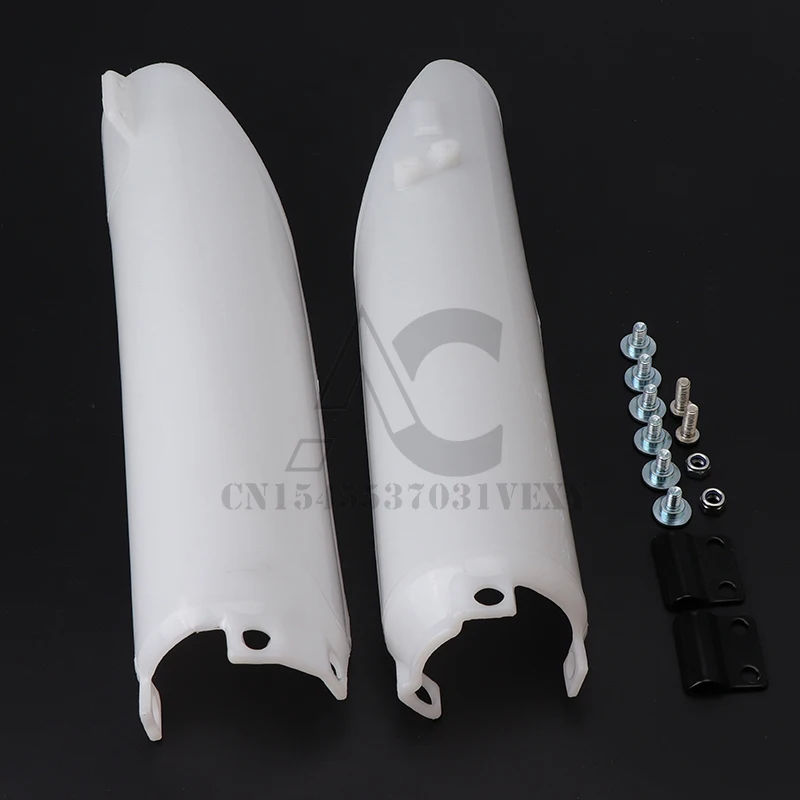 White Black Plastic Fork Guard Front Shock Absorbe Cover Protector For Honda CR125 CR250 CR500 CRF250 CRF450 CRF 250 450 R X RX