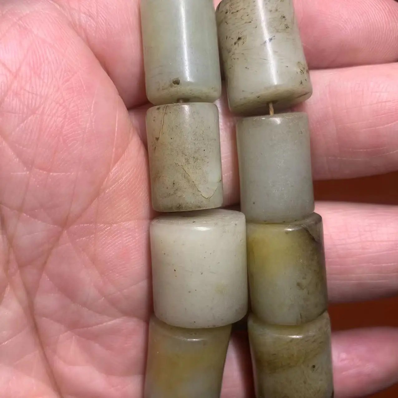 1pcs/lot natural hetian ancient jade handmade necklace happiness longevity auspicious cyan luster precious jewelry Collection