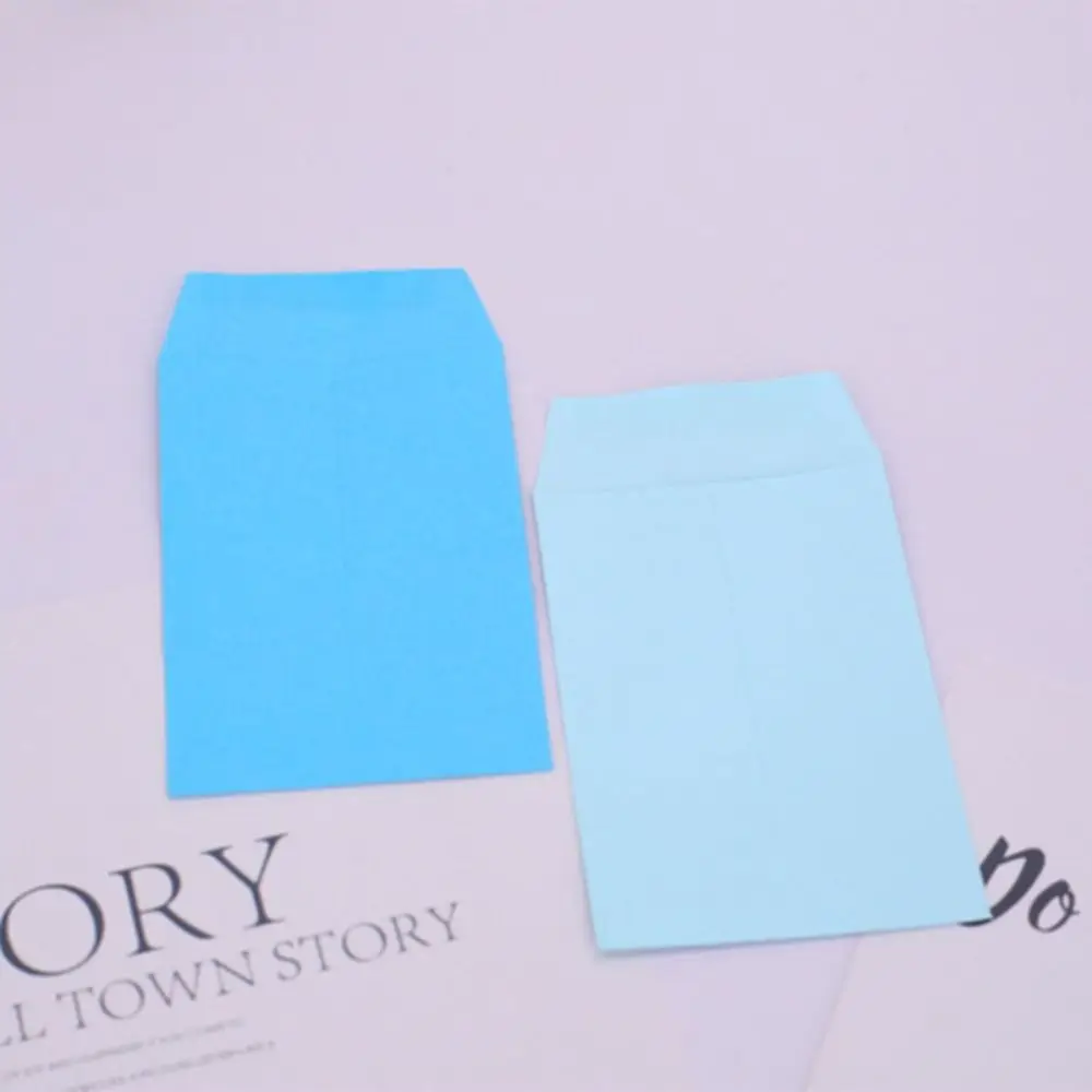 100pcs 6x9cm Kraft Paper Bag Cute Mini Pink Blue Envelope Gift Wrap Pouch Gift Bags Candy Bags Snack Baking Packaging