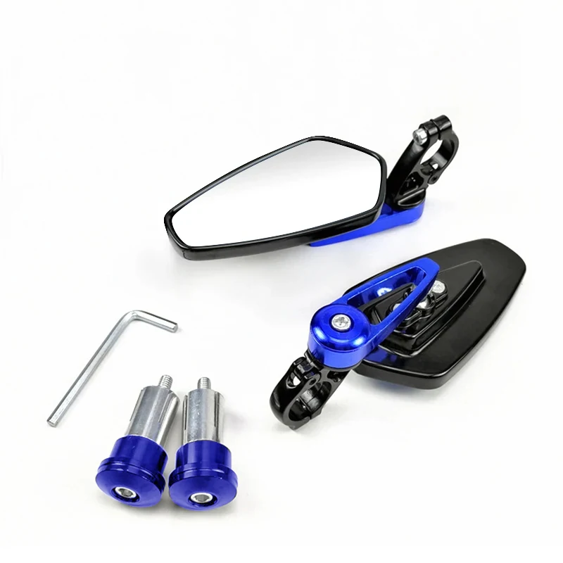 Motorcycle Mirror Motorcycle Mirrors Bicycle Mirror 1 Pair 7/8" 22mm Motorcycle Aluminum Bar End Side Rearview Mirror Universal Motorbike Bike Handlebar Rear View Mirrors