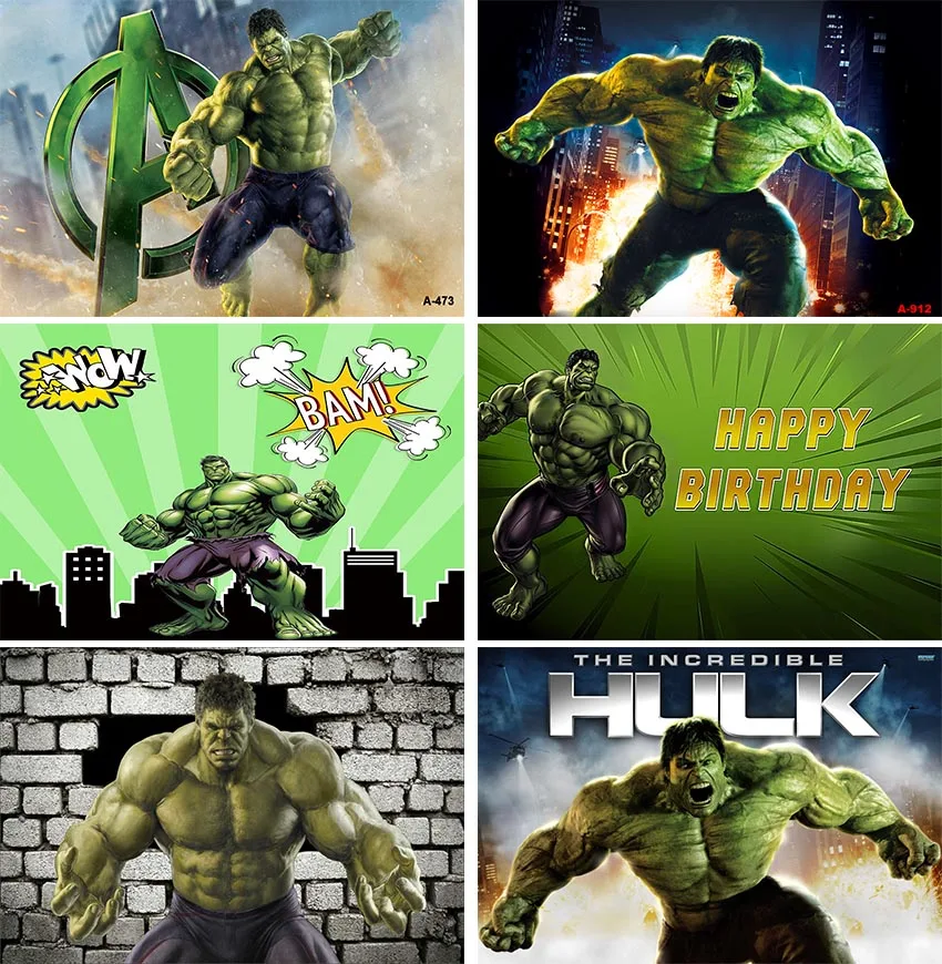 Avenger Hulk Smash Photo Background Boy Birthday Party Photo Background Supereroe Theme Banner Poster Decorazioni Photo Booth Prop
