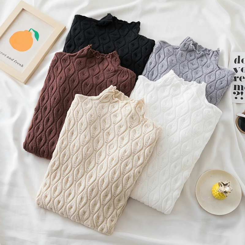New Faux Cashmere Turtleneck Women Sweaters Autumn Winter Warm Pullover Slim Tops Knitted Sweater Jumper Soft Pull Female