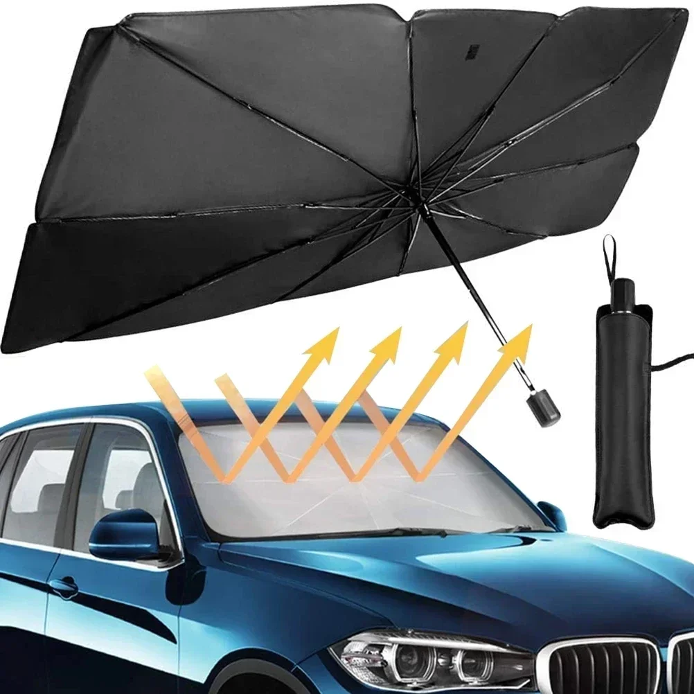 Car Windshield Sun Shade Front Umbrella Summer Sun Protection Blocking Car Interior Cooling Supplies