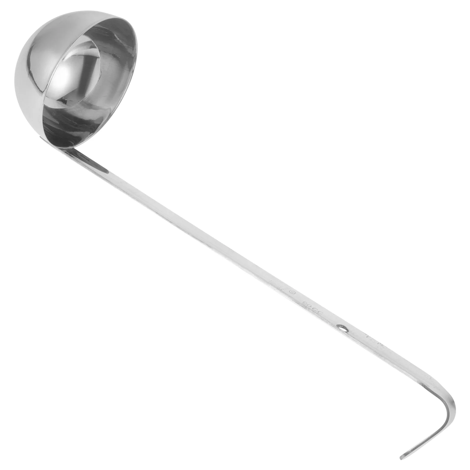 Stainless Steel Ladle Soup Spoon Metal Kitchen Tool Reusable Serving Utensil Sauce Scoop Water Ladle Set Hook Handle Tableware