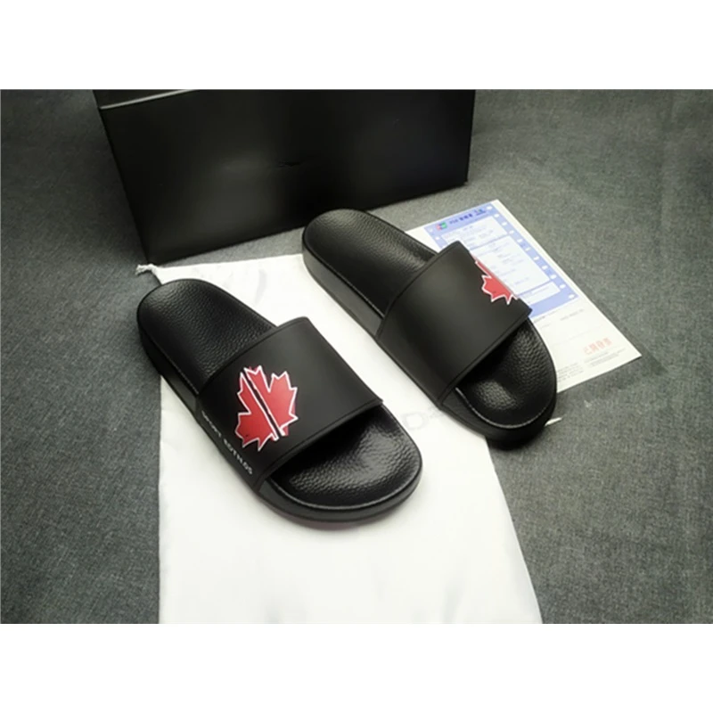 

Original Dsq2 Men Slippers Soft Sandals Beach Casual Shoes Light EVA Slides Brand Men Flip-flops 2023 Summer Men Shoes