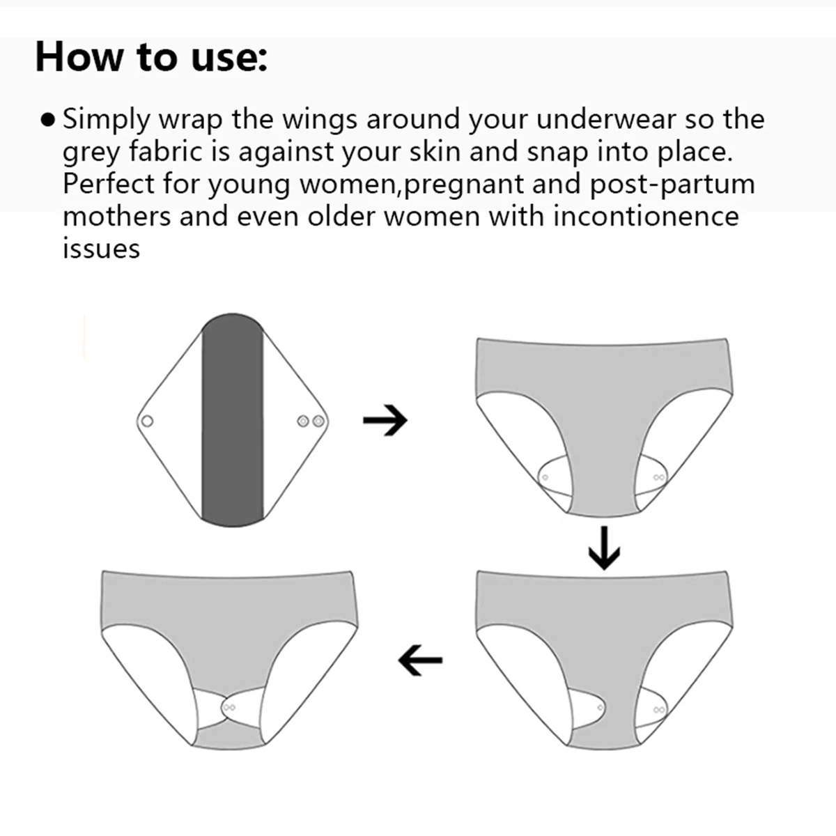 Sanitary Pads Reusable Menstrual Pads for Monthly Gaskets Women's Washable Panties Female Hygiene Daily Towels Personal Health sanitary pads