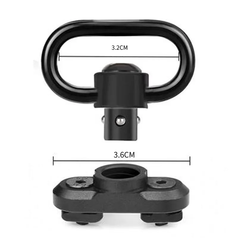 Tactical QD M-LOK Sling Swivel Adapter Rail Mount SLING Buckle Metal Strap Loop Strap Rail Mount Steel Push Button