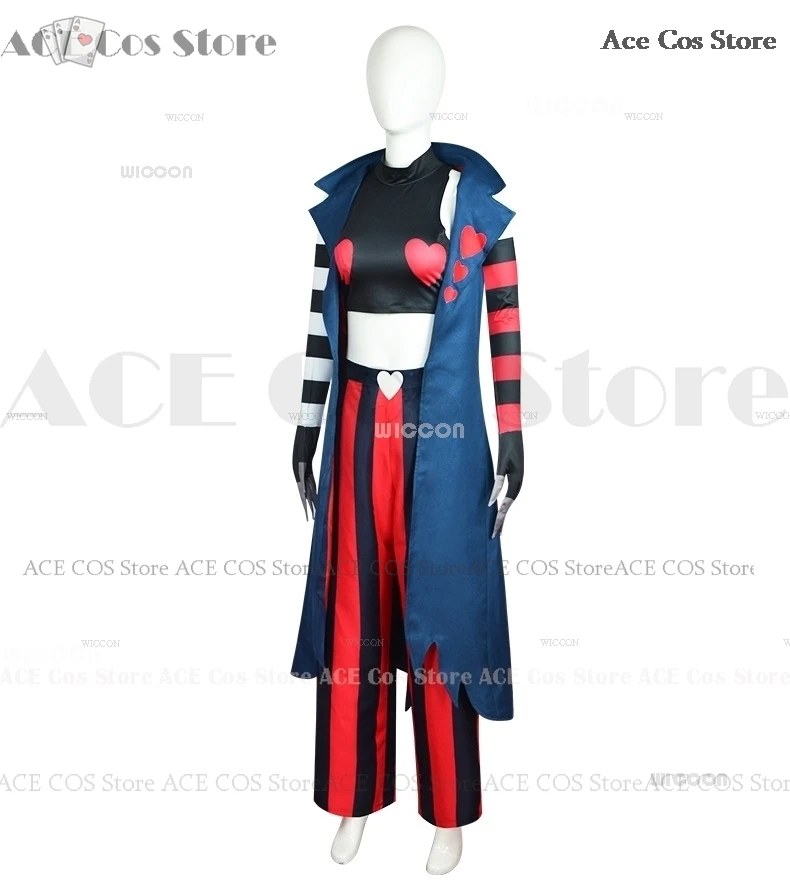 Hasbin Velvette Hotel Cosplay Outfit Costume Wig Earring 3V Vees VVV Halloween Party Demon Carnaval Anime Cosplay Women Clothes 28