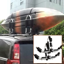 

Kayak Roof Rack For Canoe Ski SUP Surfboard Kayak Carrier Foldable J-Bar 4 In 1 Bilateral Rooftop Mount Universal Transport Tool