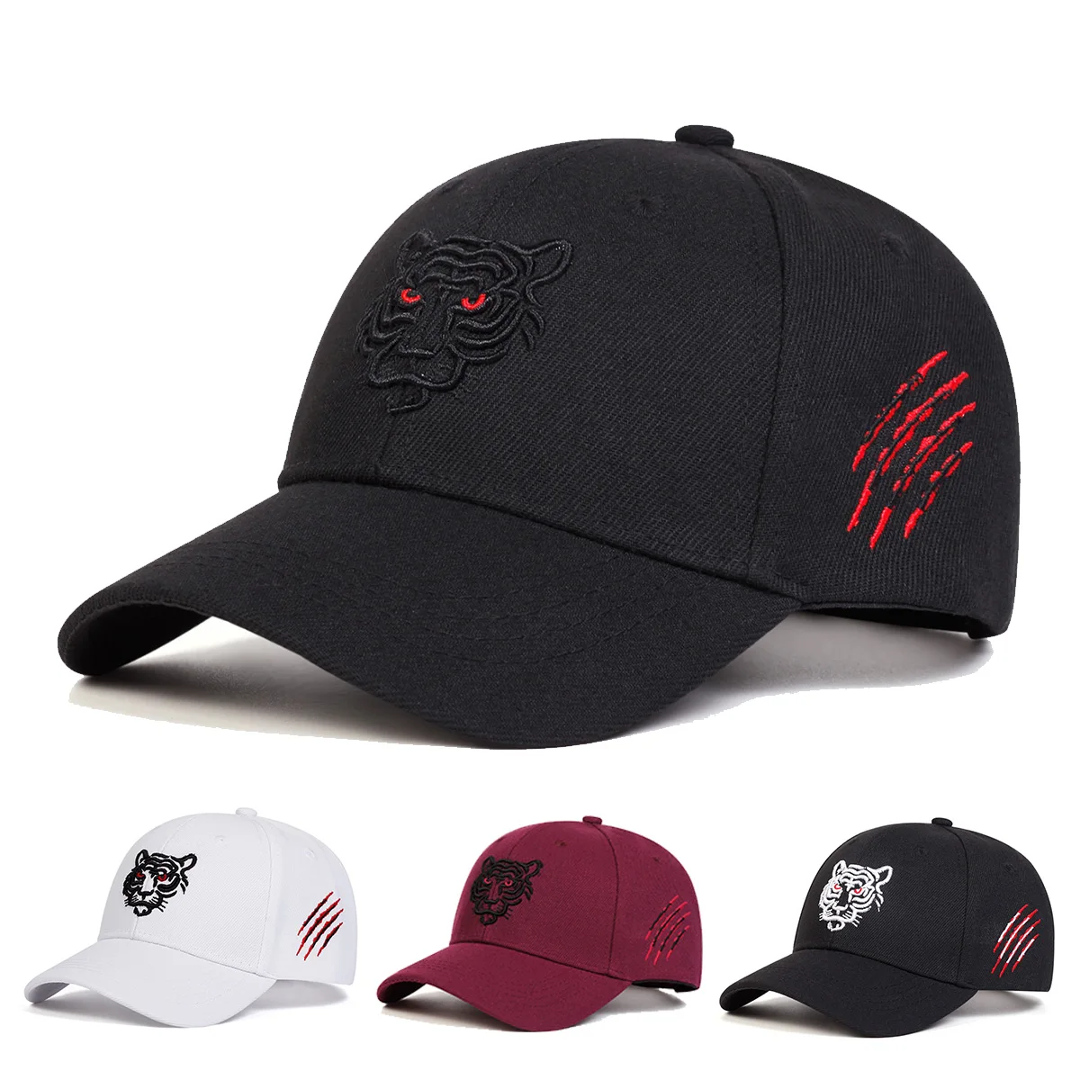 Children Tiger Embroidery Baseball Caps Spring Autumn Outdoor Adjustable Casual Hats Boy Girl Travel Sunscreen Hat fashion baseball cap sun protection hat