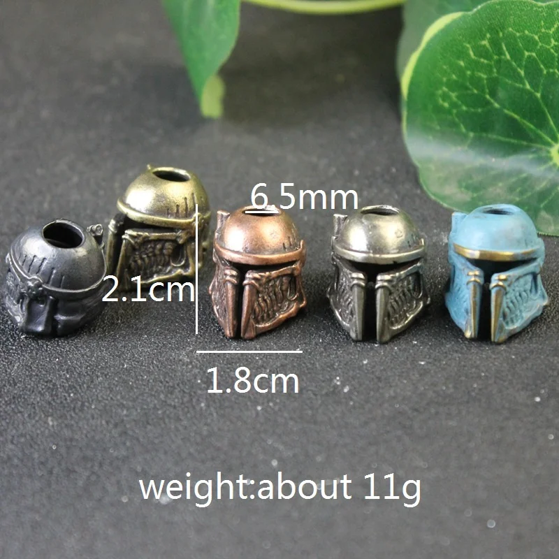 Stormtrooper Soldier Helmet Knife Beads Brass EDC Outdoor Multi Tools DIY Paracord  Accessories Keychains Lanyard Pendants Charms