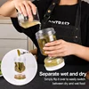 Pickles Jar With Forks Dry and Wet Dispenser Pickle Olives Hourglass Cucumber Container for Kitchen Juice Separator Tool 4