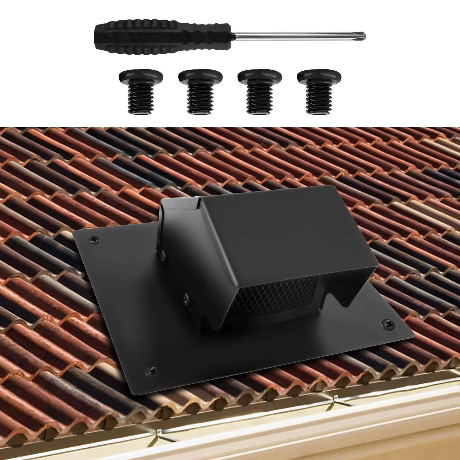 Roof Vent Cap 4 Inch 430 Stainless Steel Roof Dryer Vent Removable Exhaust Easy Install Dryer Cap Stable