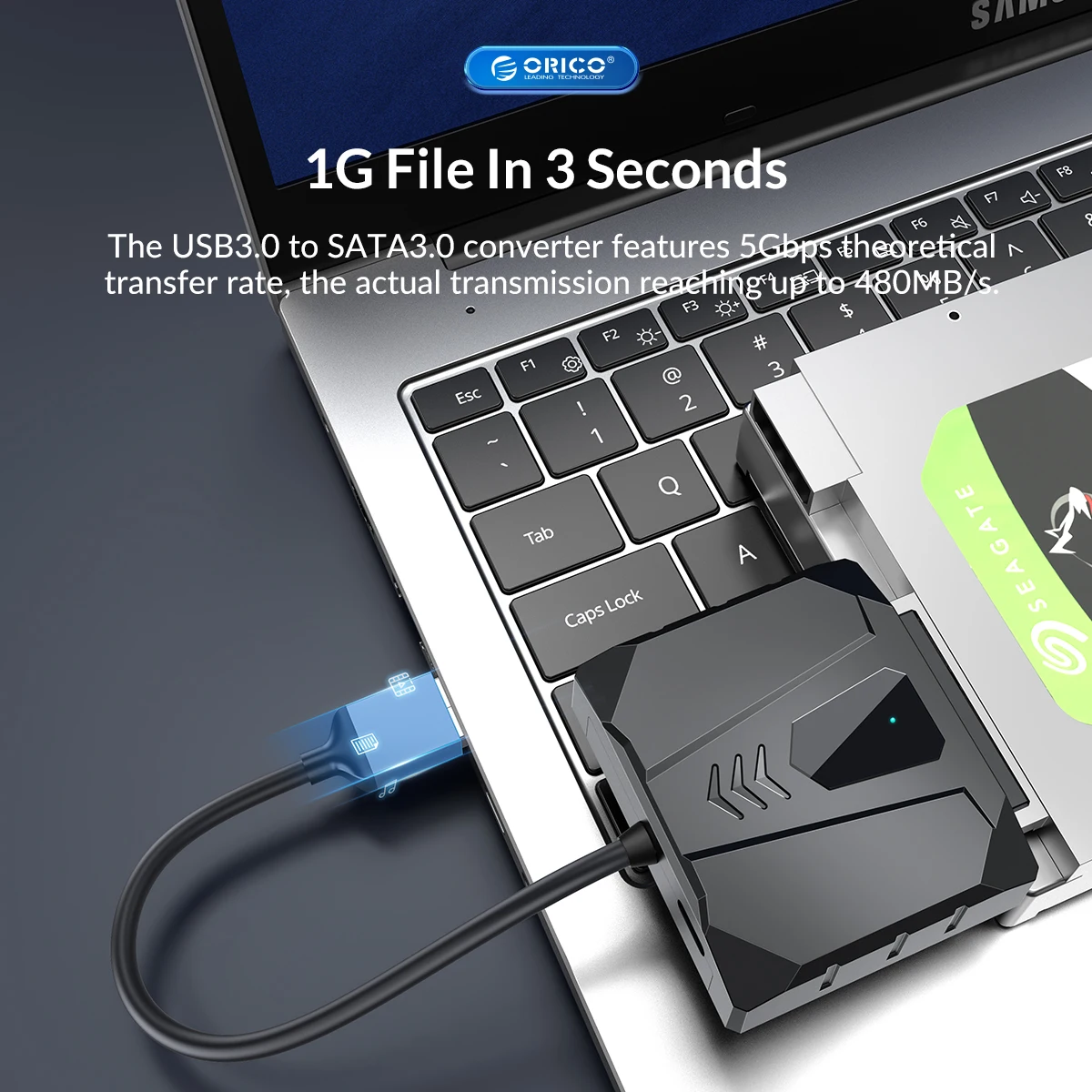 ORICO HDD ̺ , USB 3.0-SATA ̺, SATA ȯ, SATA , 2.5 ġ HDD/SSD  ϵ ̺ ũ