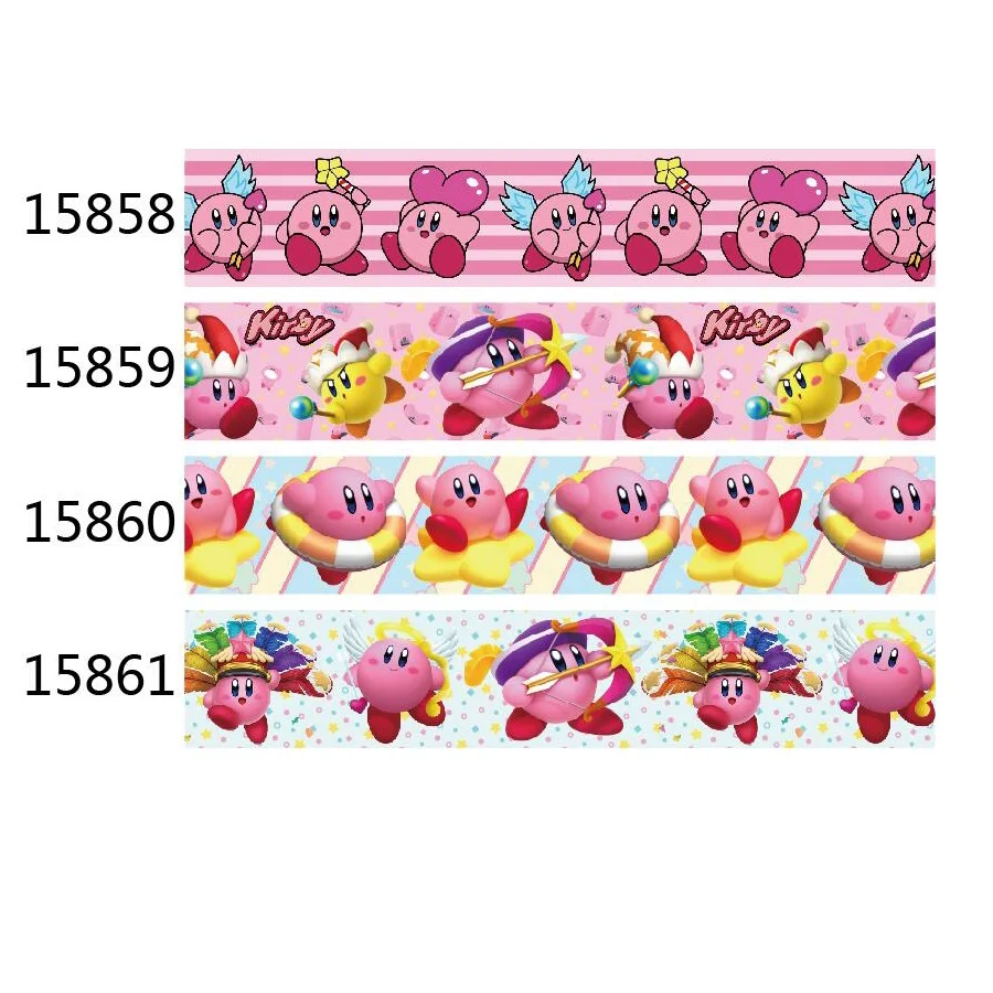

Anime Cartoon Printed Grosgrain Ribbon 25mm 50yards Center for Bows Decoration Sewing Handmade Materials